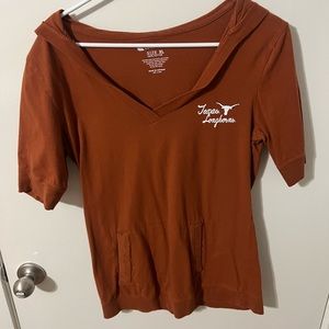 Short sleeve Texas Longhorn hoodie Size XL